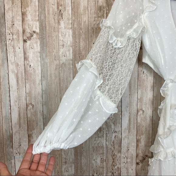 Bardot Ivory Long Sleeve‎ Cutout Ziggy Mini Dress Size XXS - Picture 10 of 16